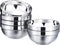 SATINIOR 6 Pack Stainless Steel Bowls for Kids and Adults Stainless Steel Cereal Bowls Double-walled Insulated Bowl Metal Snack Bowl(13 oz)...